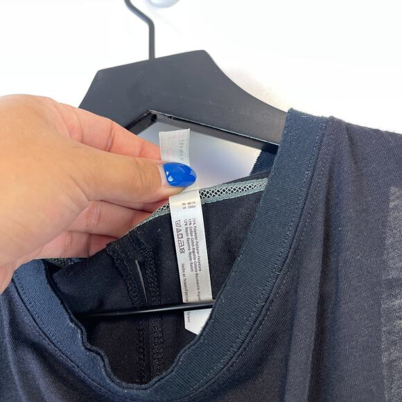 Free People FP Movement XS DREAM Split Back High Neck Tank Top Black - Picture 5 of 10